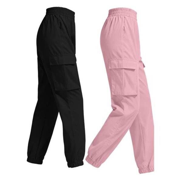 2 Piece Elastic Waist Cargo Pants - Picture 4 of 16